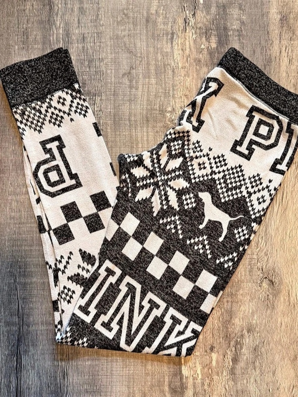 Victoria's Secret PINK Black & White Sleep Pants